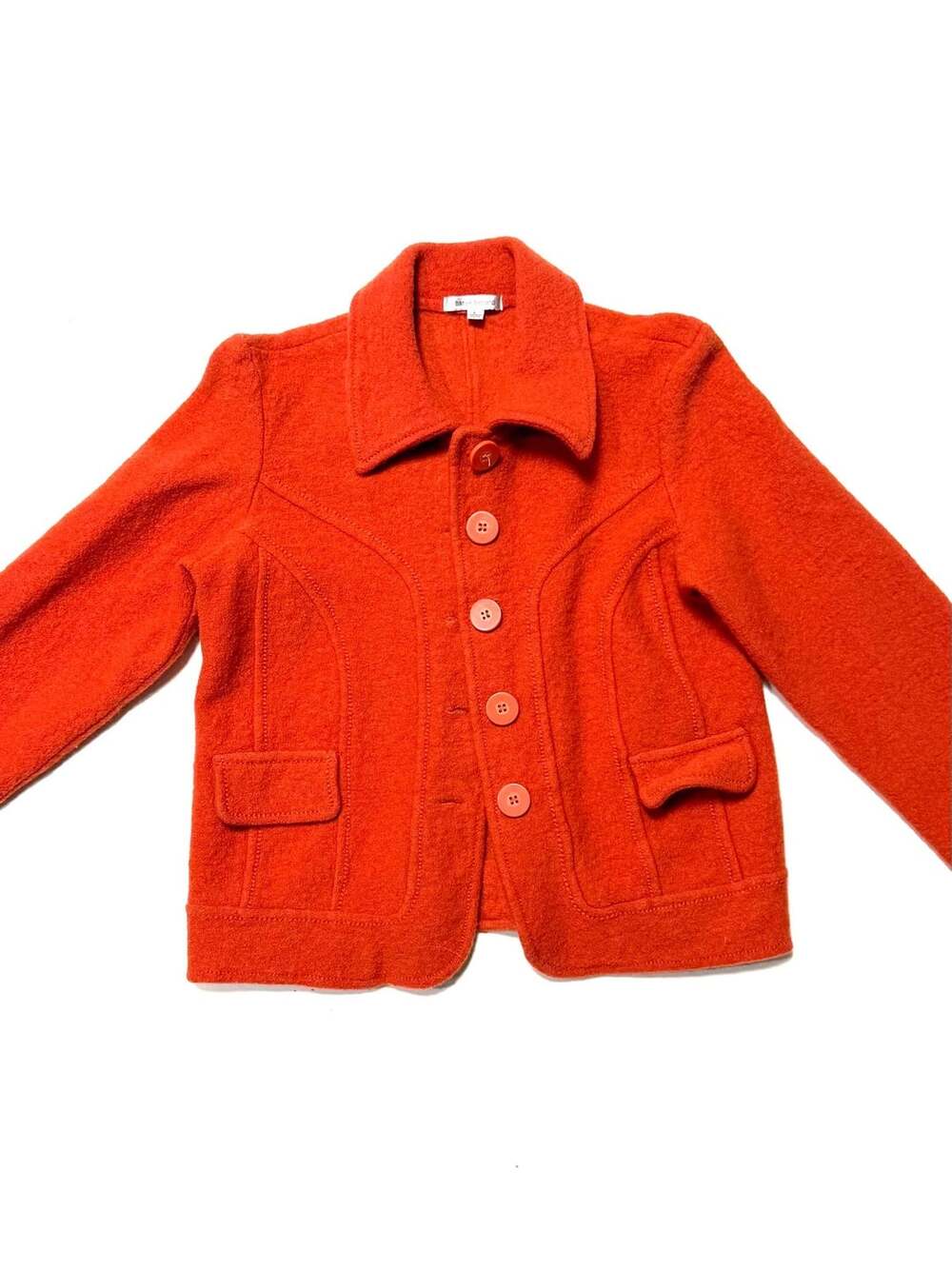 Harve Benard Wool Jacket Size L Orange Cottage-Glam Grandmacore Dark Academia He